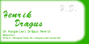 henrik dragus business card